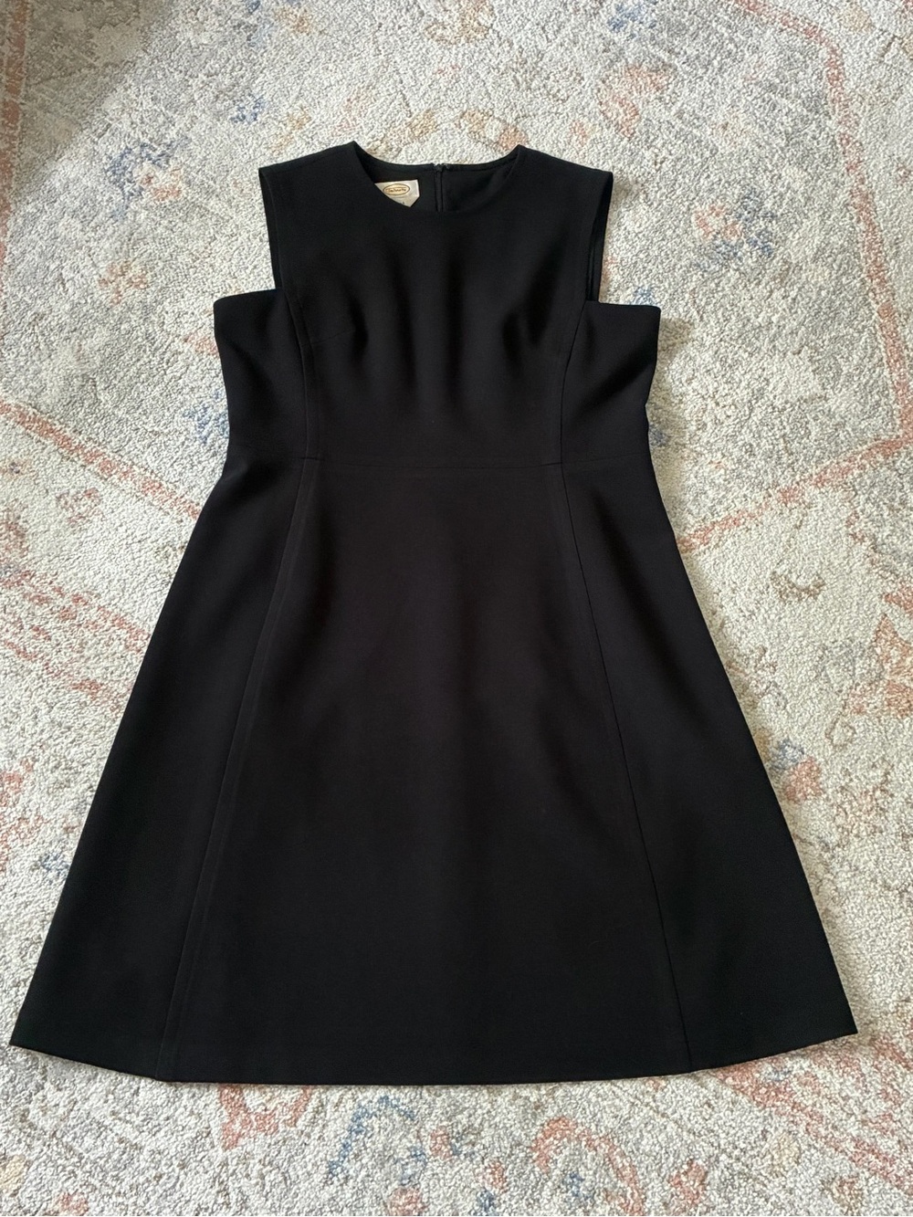 Talbots Black Sleeveless Ponte Fabric Fit-and-Flare Dress - Picture 1 of 10